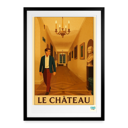 Studioretropop Affiche (2000 et +) Le Château - Format 49 x 69 cm avec cadre