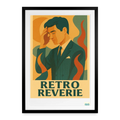 Affiche 30s Rétro Rêverie - Format 49 x 69 cm avec cadre