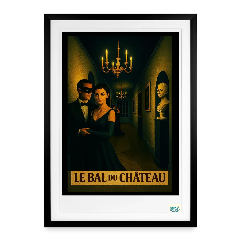 Studioretropop Affiche (2000 et +) Le Bal du Château - Format 49 x 69 cm avec cadre