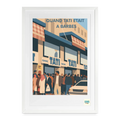 Studioretropop Affiche (80s) TATI, la légende du quartier - Format 49 x 69 cm avec cadre blanc