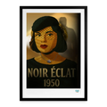 Affiche Noir Éclat Années 50 - Format 49 x 69 cm avec cadre noir