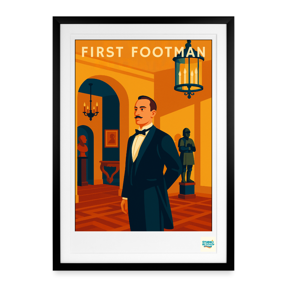 Studioretropop Affiche (Avant 1920) First Footman - Format 49 x 69 cm avec cadre