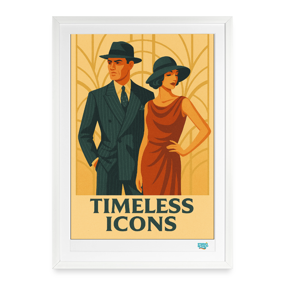 Affiche timeless icons - blanc