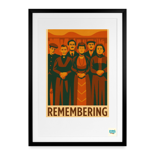 Studioretropop Affiche (Avant 1920) Remembering, un voyage dans le temps – Format 49 x 69 cm avec cadre