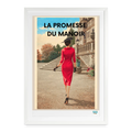Affiche La promesse du Manoir Années 50 – 49×69cm avec cadre - Art Rétro-pop - blanc