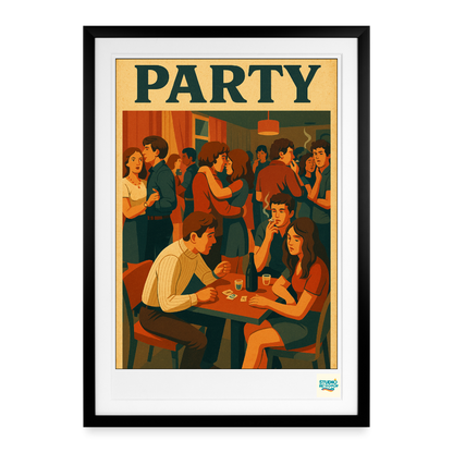 Studioretropop Affiche (80s) La Boum - Format 49 x 69 cm avec cadre
