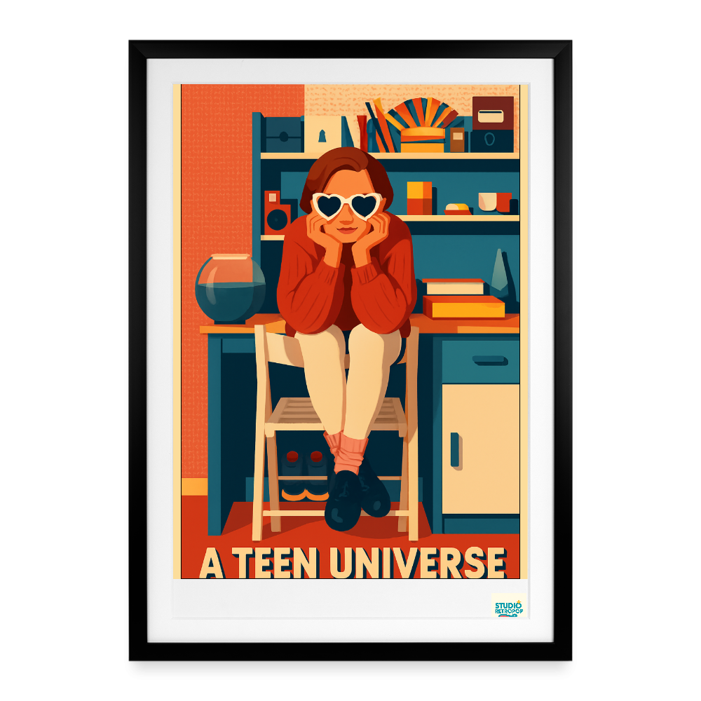 Studioretropop Affiche (80s) A Teen Universe - Format 49 x 69 cm avec cadre
