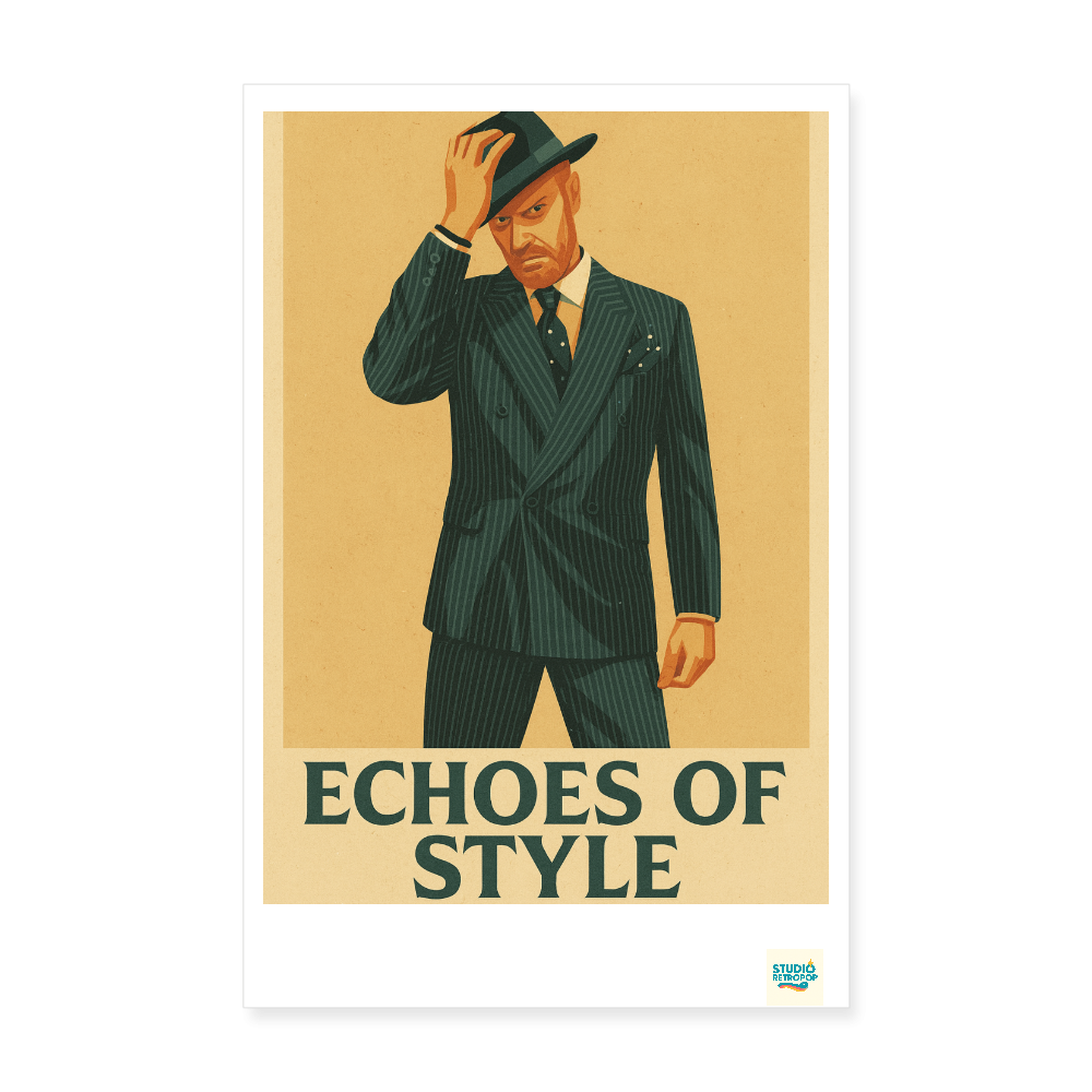 Studioretropop Affiche 30s Echoes of style au format 20 x 30 cm sans cadre