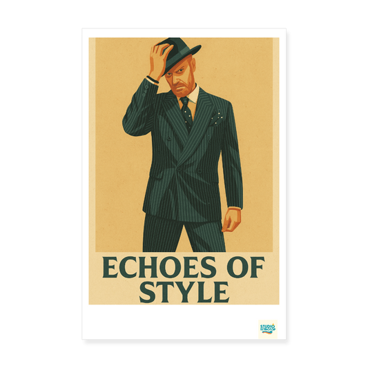 Studioretropop Affiche 30s Echoes of style au format 20 x 30 cm sans cadre
