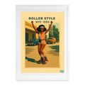 Affiche Roller Style Années 80 - 49 x 69 cm avec cadre - Art Rétro Pop - StudioRetroPop