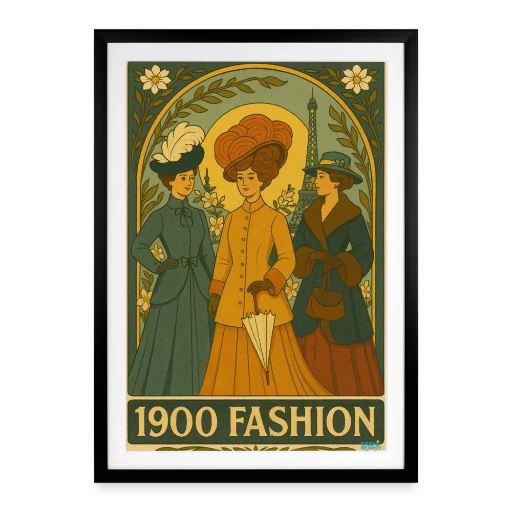 Affiche Belle Époque Parisienne Années avant 1920- 49 x 69 cm avec cadre - Art Rétro Pop - StudioRetroPop