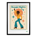 Studioretropop Affiche 70s Boogie Nights 70s - Format 49 x 69 cm avec cadre