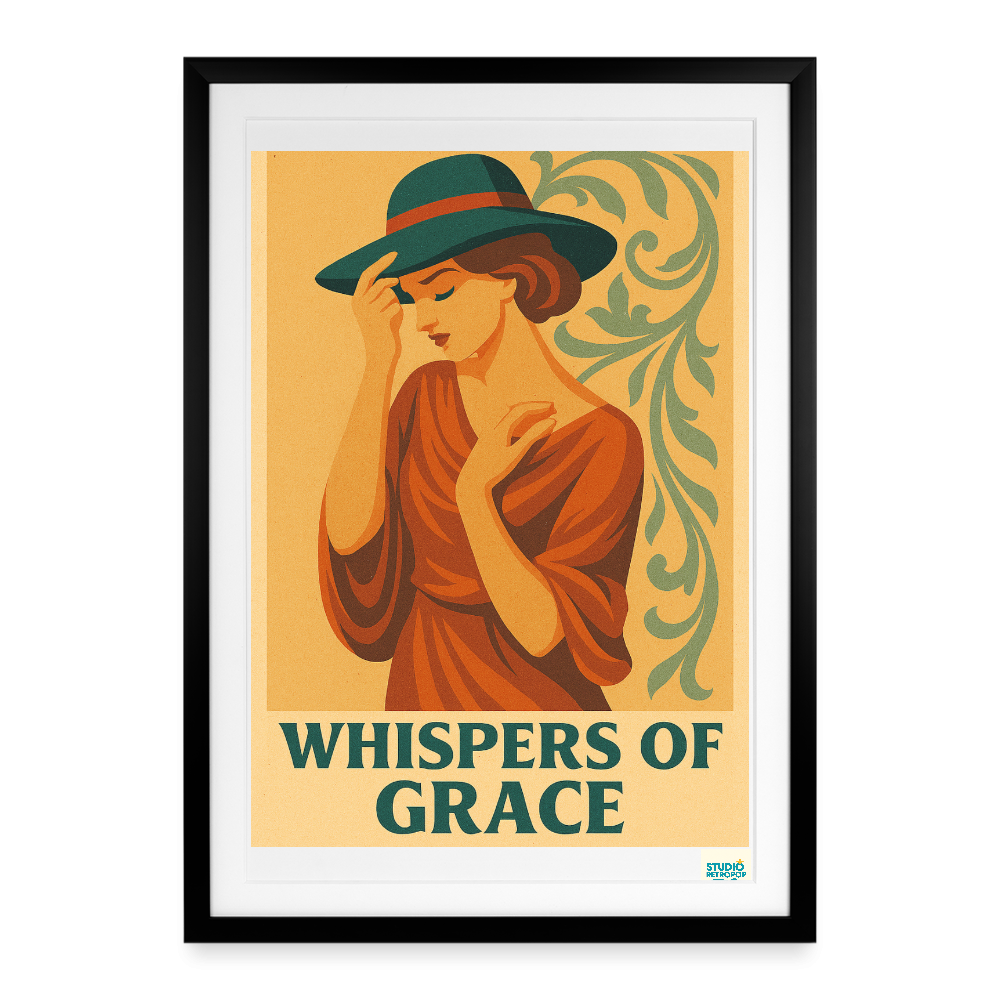 Affiche 20s Whispers of Grace - Format 49 x 69 cm avec cadre