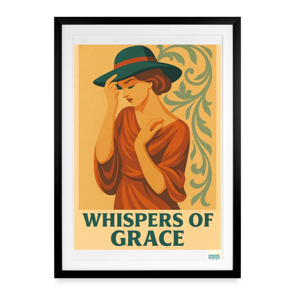 Affiche 20s Whispers of Grace - Format 49 x 69 cm avec cadre