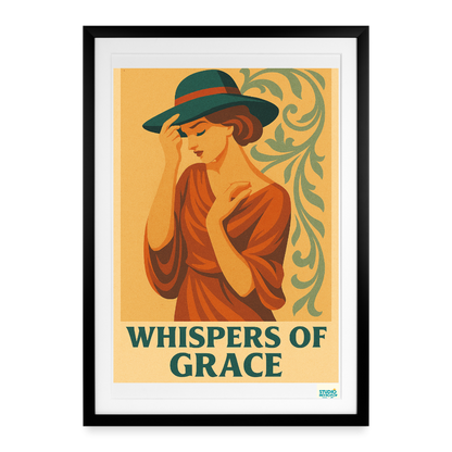 Affiche 20s Whispers of Grace - Format 49 x 69 cm avec cadre