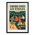 Affiche 30s Swing sous les étoiles - Format 49 x 69 cm avec cadre