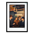 Affiche Subway Années 60 Format 49 × 69 cm avec cadre - noir