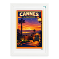Affiche Cannes - LA CALIFORNIE format 27 × 37 cm avec cadre - blanc