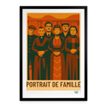 Affiche Portrait de famille Avant 1920 - Format 49 x 69 cm avec cadre noir