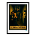 Affiche Le Bal du Château Années 2000 – 49 x 69 cm avec cadre - Art Rétro Pop - noir