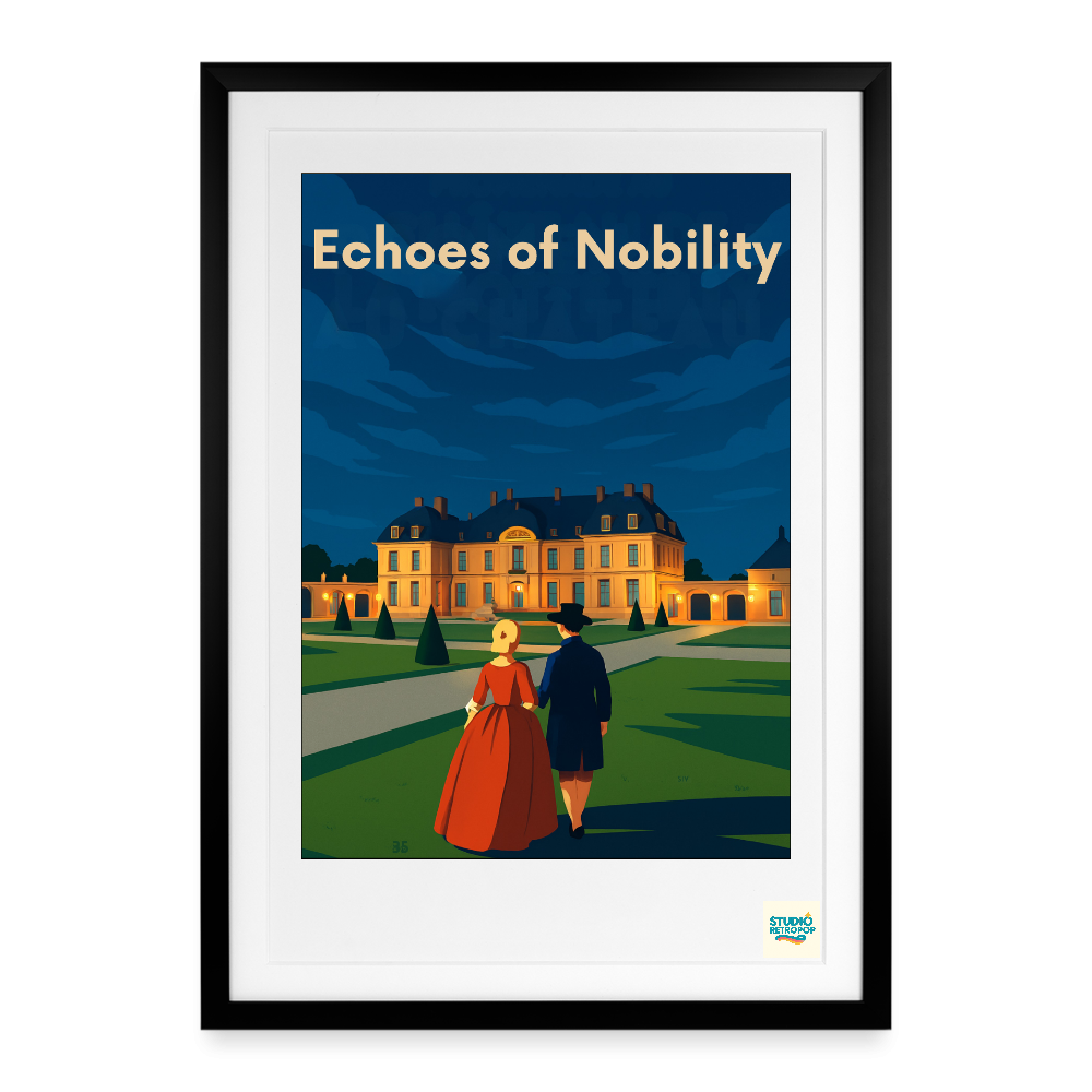 Affiche (Avant 1920) Echoes of Nobility - Format 50 X 70CM encadrée Noir