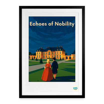 Affiche (Avant 1920) Echoes of Nobility - Format 50 X 70CM encadrée Noir