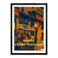 Studioretropop affiche Barbès, l’esprit populaire (80s) -Format 49 x69cm avec cadre - noir
