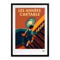 Studioretropop Affiche 50s Les années cartable - Format 49 x 69 cm avec cadre