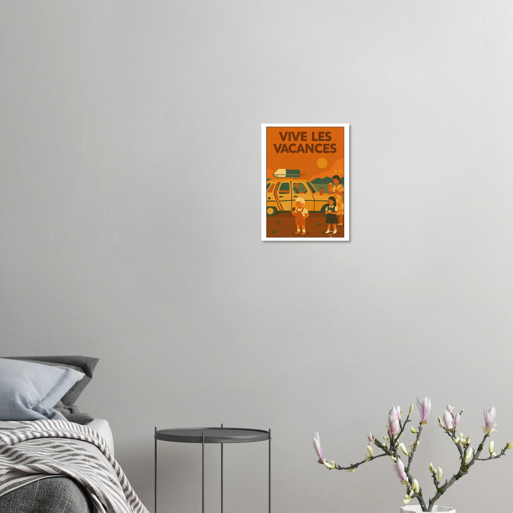 Affiche Vive les vacances – StudioRetroPop® – 30x40 cm / 12x16″
