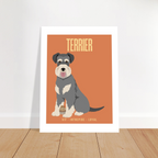 Affiche Terrier–Vif - Intrépide- Loyal - Poster 30 x40 cm - Collection Dogs stories – StudioRetroPop®