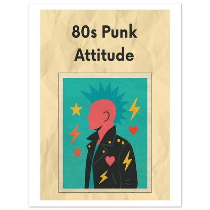Affiche "80s Punk Attitude" - StudioRetroPop
