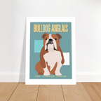 Affiche Bulldog Anglais– Tenace - Attendrissant - Flegmatique - Poster 30 x40 cm - Collection Dogs stories – StudioRetroPop®