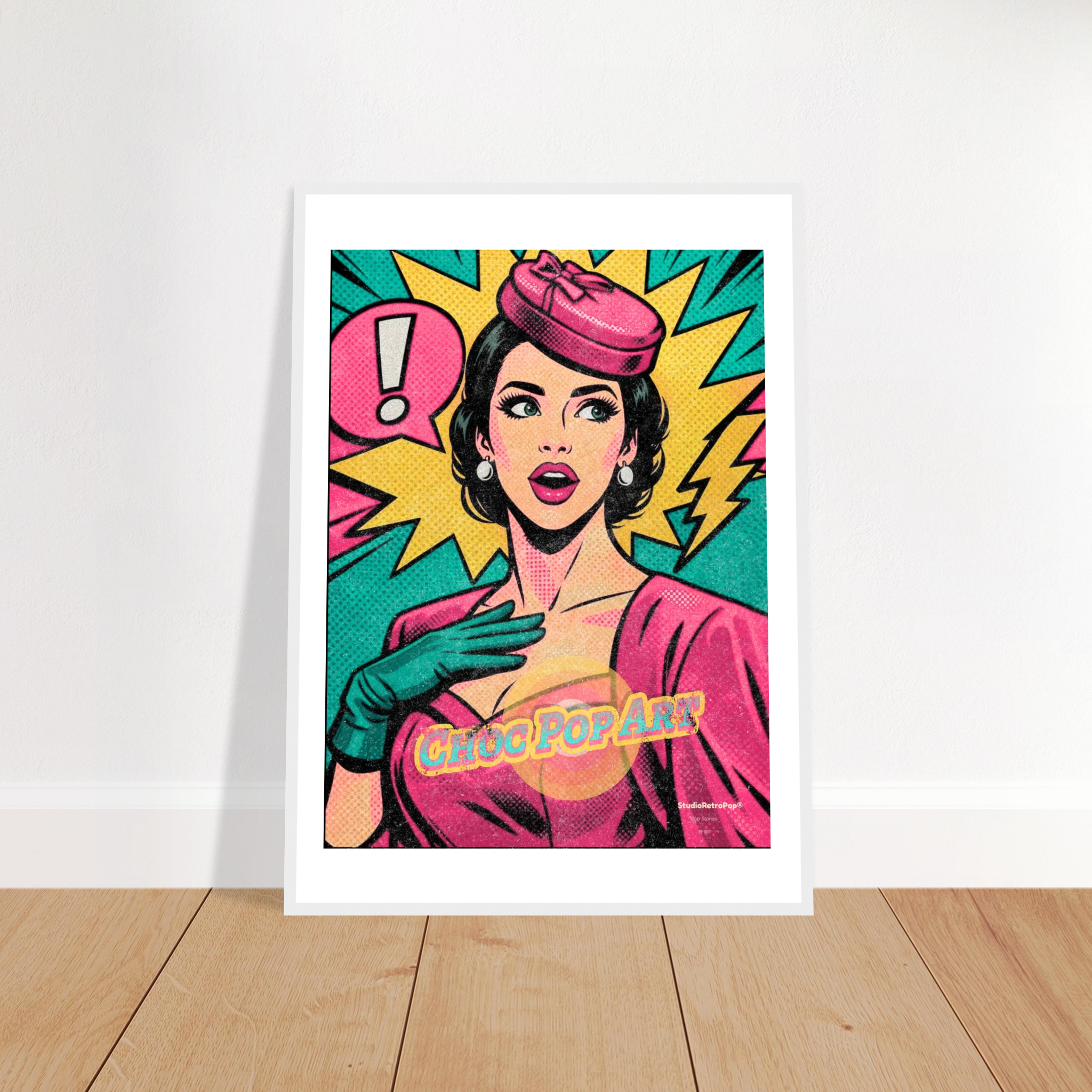Affiche Choc Pop Art - Affiche Pop - Collection Pop Stories PS N°001 – StudioRetroPop® – 30x40 cm / 12x16″