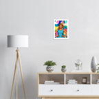 Affiche Love Love Girl — Affiche Art Rétro Pop - Collection Pop Stories PS N°002 – StudioRetroPop® – 30x40 cm / 12x16″