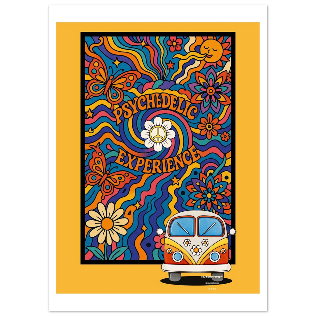 Affiche Psychédélique expérience – StudioRetroPop® – 30x40 cm / 12x16″