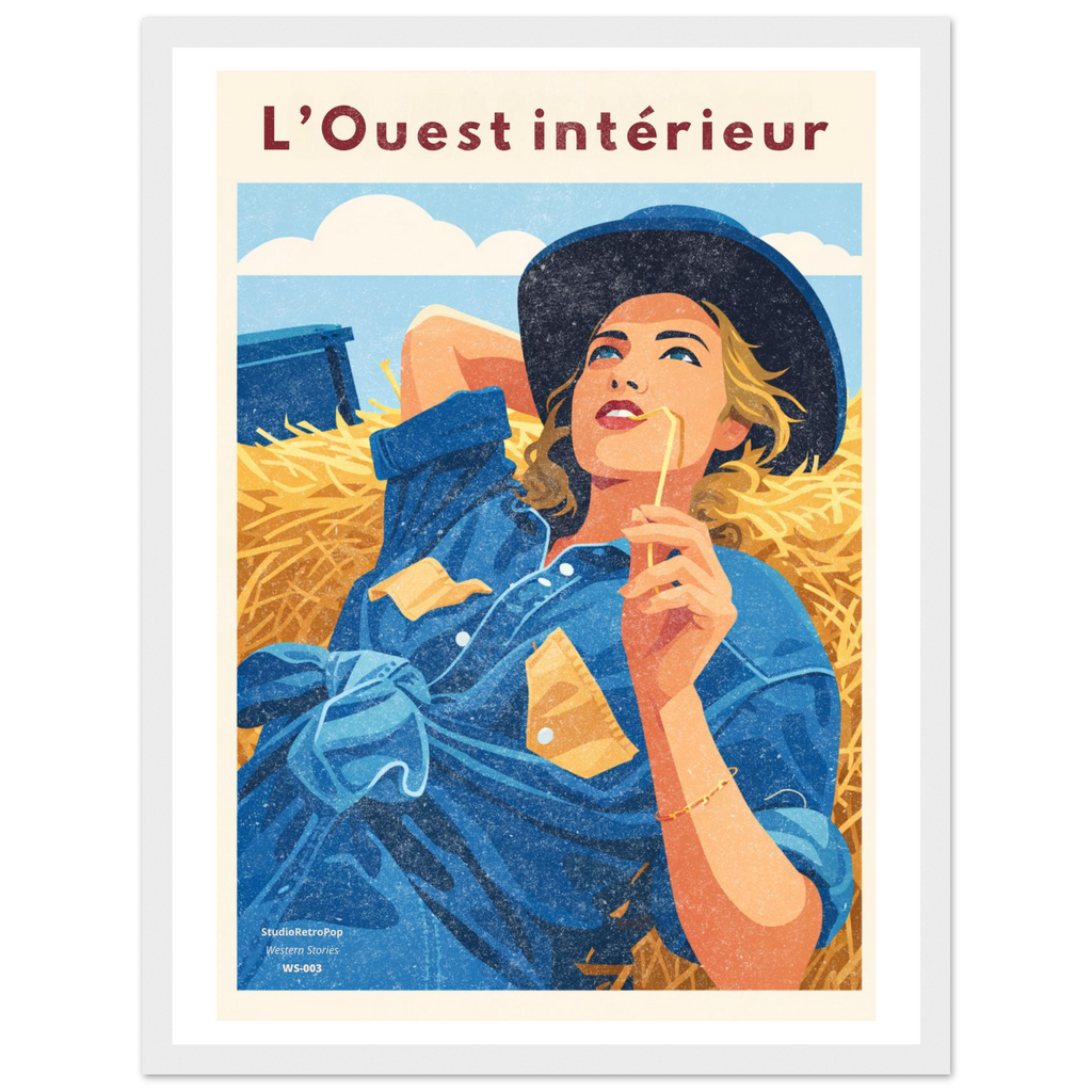 Affiche L’ouest intérieur - Affiche décorative - Collection Western Stories WS N°003 – StudioRetroPop® – 30x40 cm / 12x16″