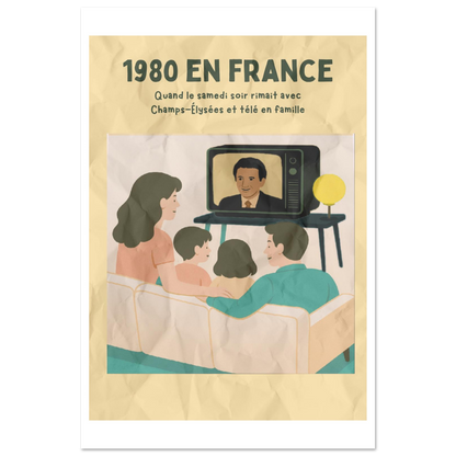 Affiche "Les Samedis soirs en 1980" - StudioRetroPop