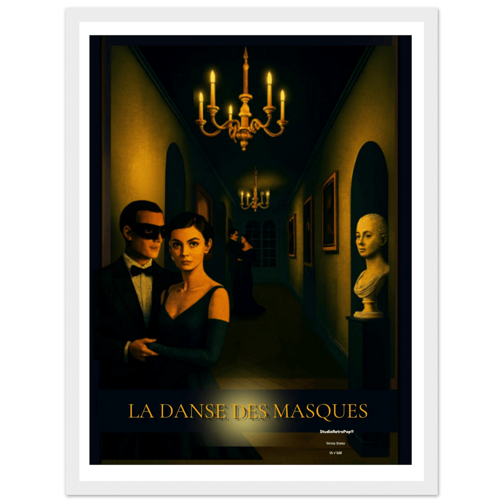 Affiche La danse des masques - Affiche vintage film Noir - Collection Vintage Stories VS N°009 - sans cadre ou avec – StudioRetroPop® – 30x40 cm / 12x16″