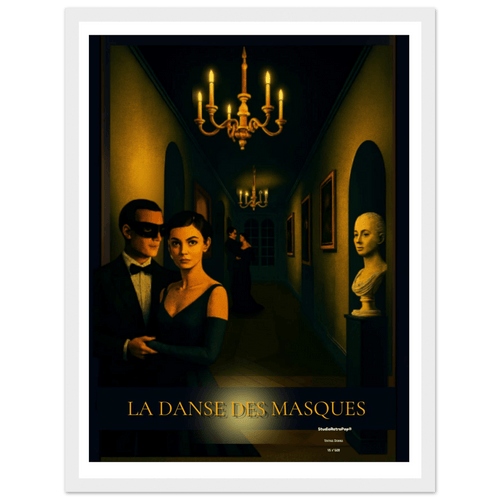 Affiche La danse des masques - Affiche vintage film Noir - Collection Vintage Stories VS N°009 - sans cadre ou avec – StudioRetroPop® – 30x40 cm / 12x16″