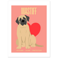 Affiche Mastiff–Puissant- Calme - Protecteur - Poster 30 x40 cm - Collection Dogs stories – StudioRetroPop®