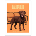 Affiche Labrador–Fidèle- Doux - Joueur - Poster 30 x40 cm - Collection Dogs stories – StudioRetroPop®