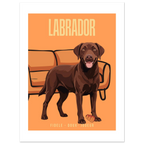 Affiche Labrador–Fidèle- Doux - Joueur - Poster 30 x40 cm - Collection Dogs stories – StudioRetroPop®