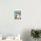 Affiche Bulldog Anglais– Tenace - Attendrissant - Flegmatique - Poster 30 x40 cm - Collection Dogs stories – StudioRetroPop®