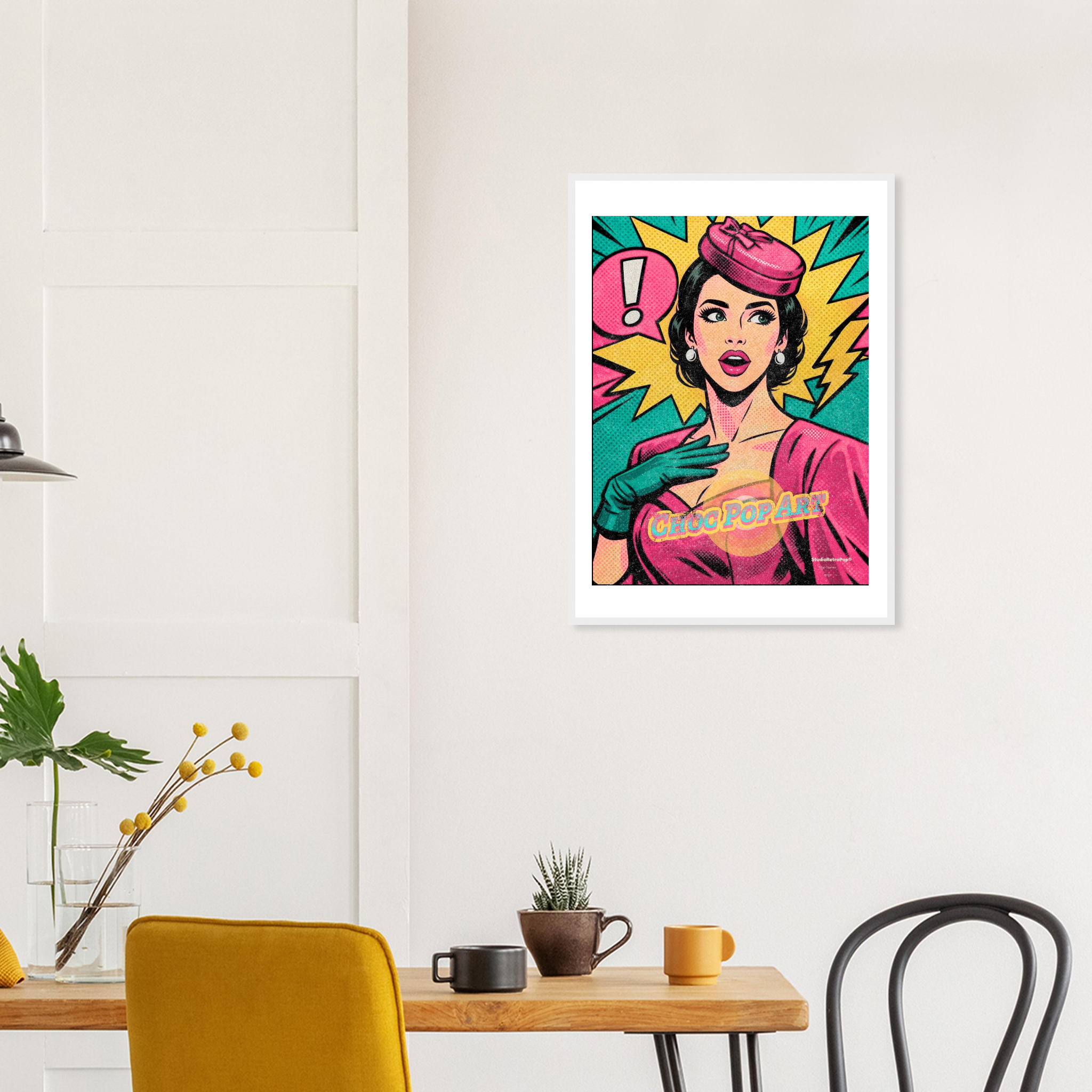 Affiche Choc Pop Art - Affiche Pop - Collection Pop Stories PS N°001 – StudioRetroPop® – 30x40 cm / 12x16″