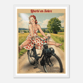 Affiche Liberté en Solex | Affiche vintage rétro – Collection Vintage Stories VS N°002 – StudioRetroPop® – 30x40 cm / 12x16″