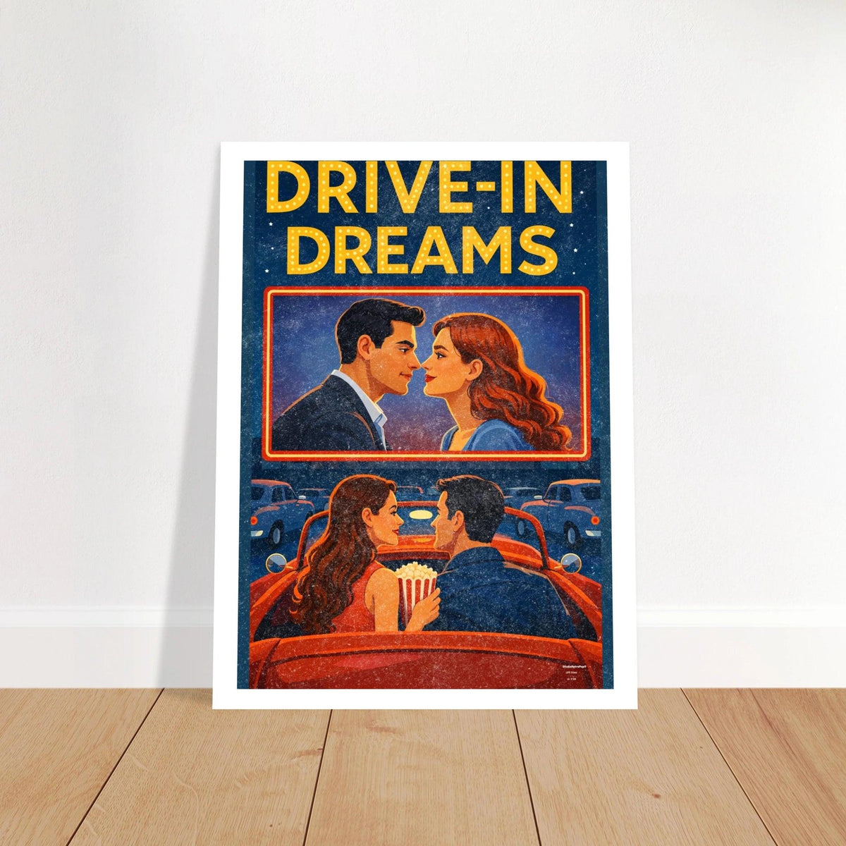 Affiche Affiche Drive-In Dreams – Collection Love Stories | StudioRetroPop® – StudioRetroPop®