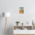 Affiche Ice Cream Happiness - affiche Vintage - Collection Vintage Stories VS N°018 – StudioRetroPop® – 50x70 cm / 20x28″