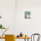 Affiche Bulldog Anglais– Tenace - Attendrissant - Flegmatique - Poster 30 x40 cm - Collection Dogs stories – StudioRetroPop®