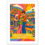 Affiche L’essentiel commence par l’amour - Affiche Colorée - Collection Love Stories LS N°001 – StudioRetroPop® – 30x40 cm / 12x16″