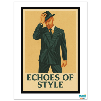 Affiche "Echoes of Style"  – Le charme intemporel du style classique - StudioRetroPop